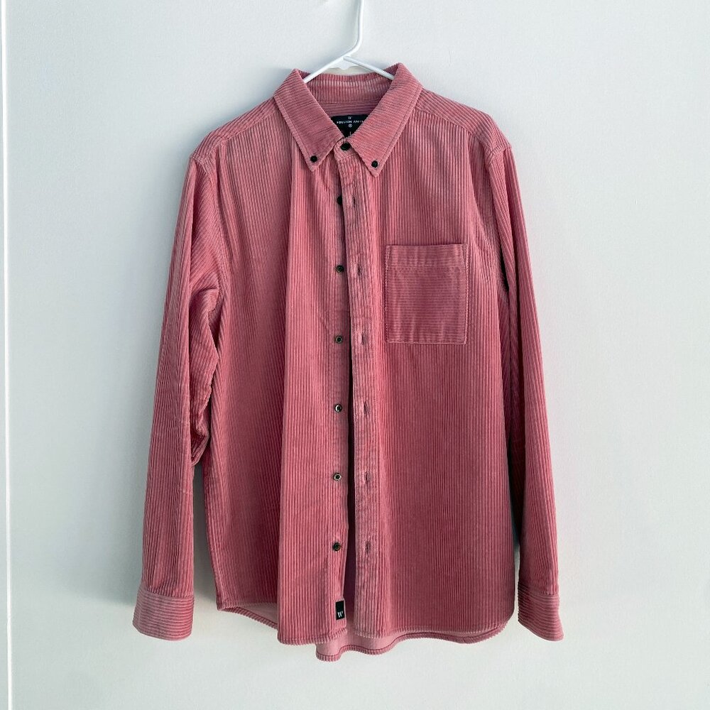 Houston White for Target – Fat corduroy button up – Large – Pink